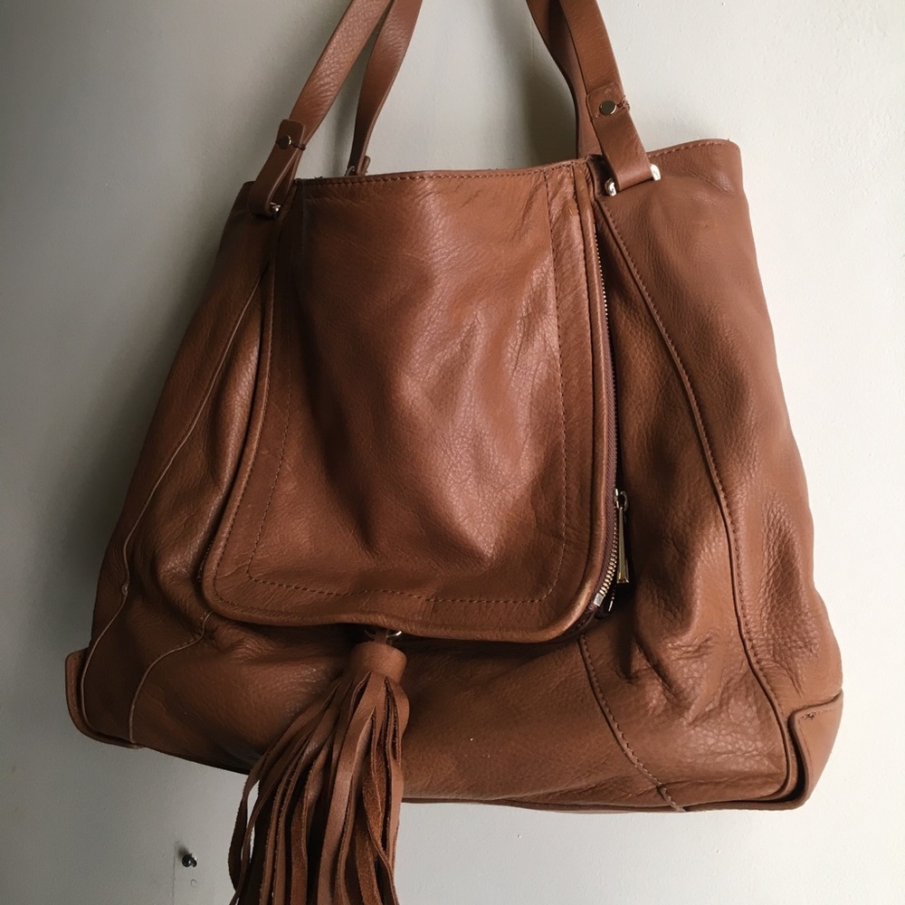Kooba Tan Leather Hobo Shoulder Bag